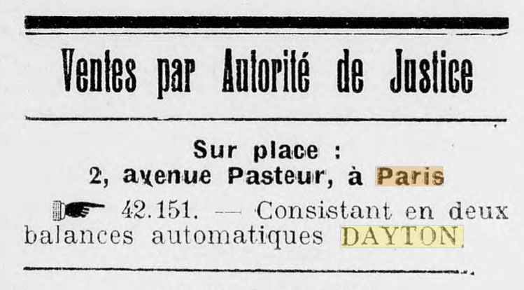 Dayton dans les Archives Commerciales de la France du 1er août 1939